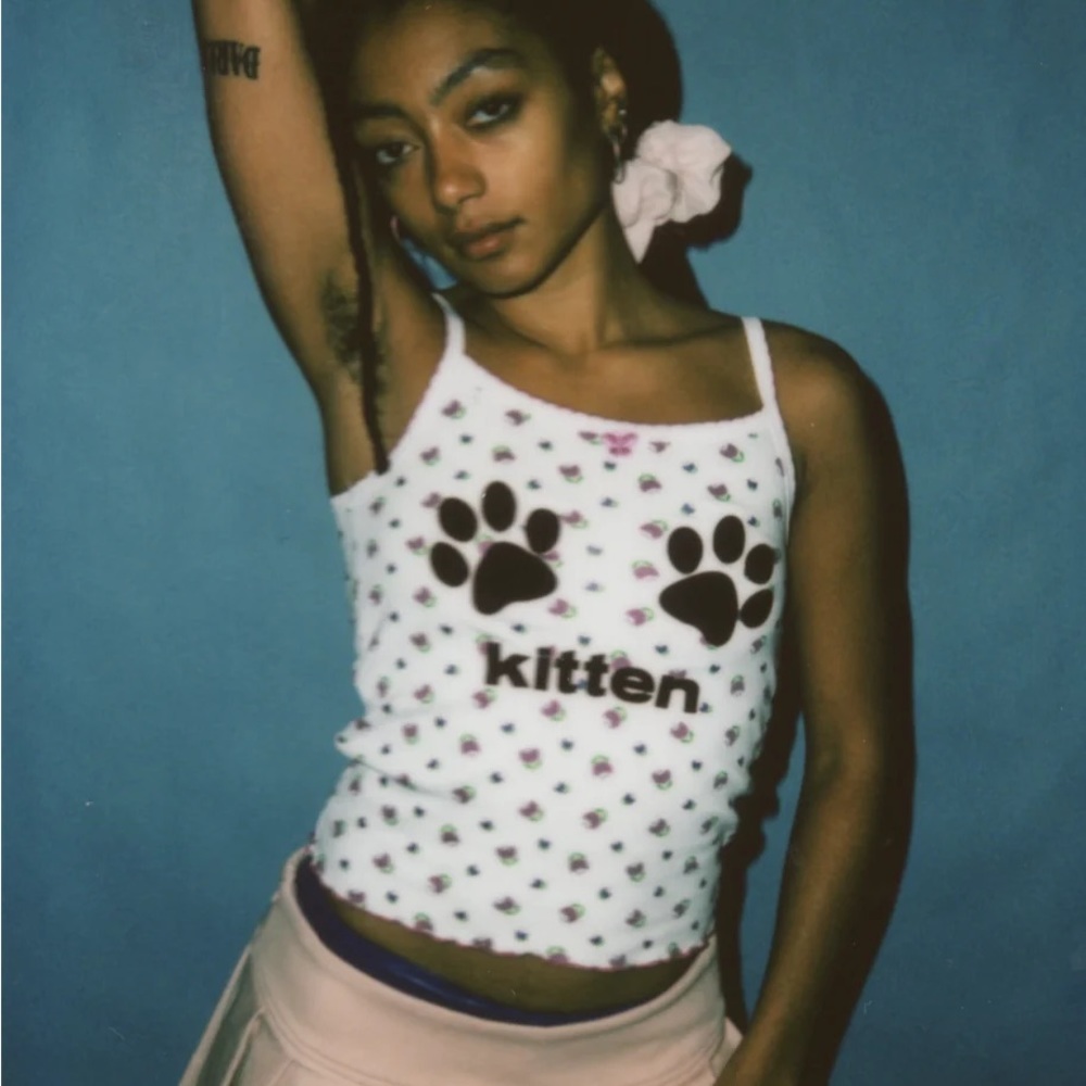 Kitten by Kate - Kitten Tank Top - Pink Floral - XS